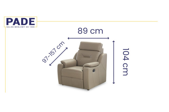 Fotel Papavero 1RPm2 - relaks manualny