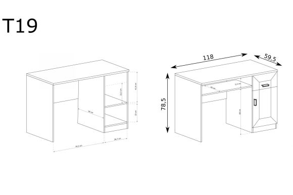Biurko TADEUSZ T19